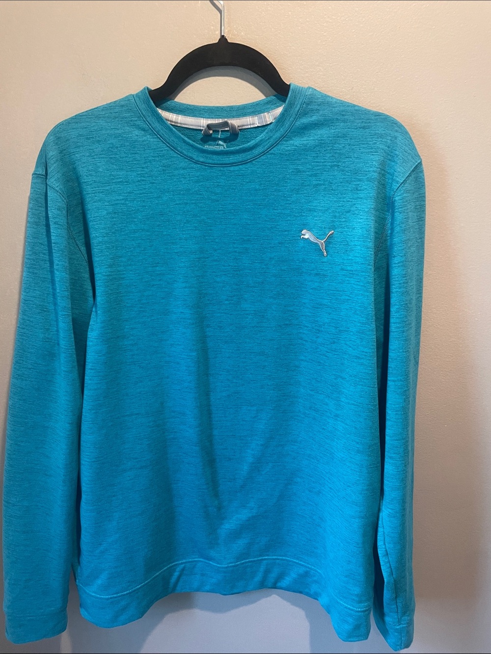 Puma Men's Turquoise Crewneck Pullover